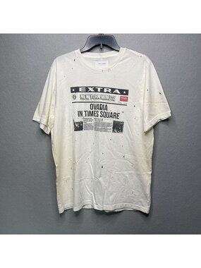 Ovadia & Sons New York Minute Graphic T-Shirt Men’s M Off White Distressed